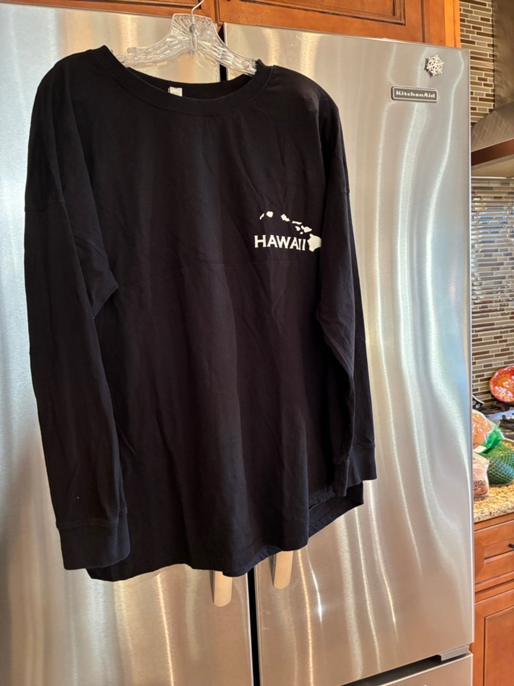 Unisex Black Hawaii Long Sleeve Tee